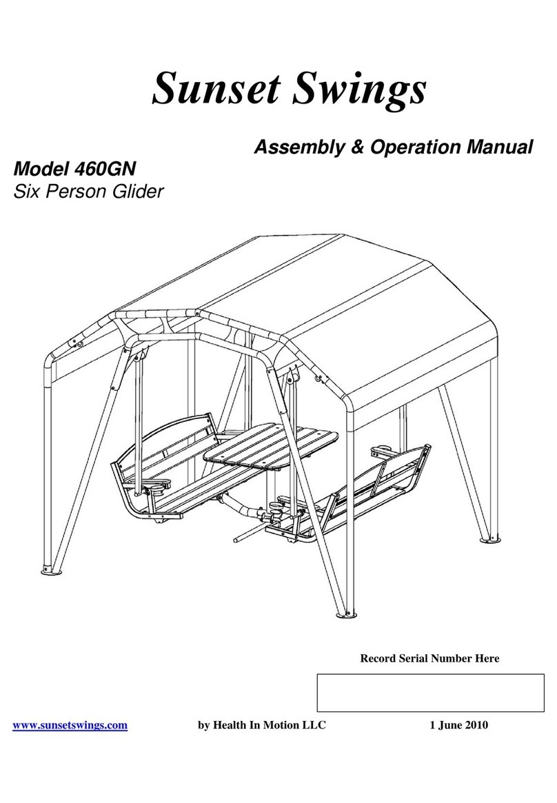 Sunset Swings 460GN Assembly & operation manual