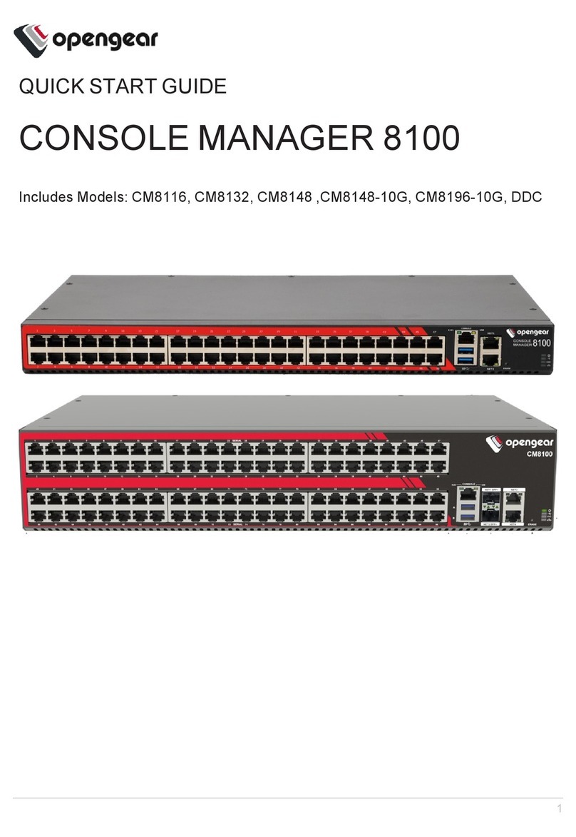 Opengear 8100 quick start guide