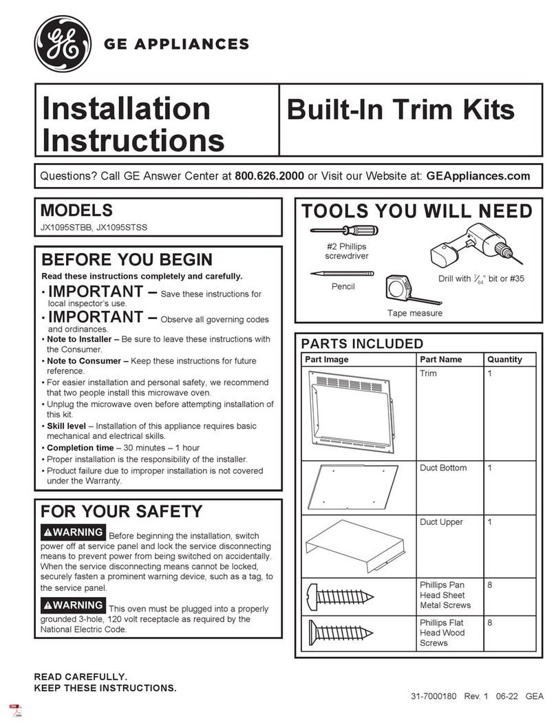 GE JX1095STBB User manual