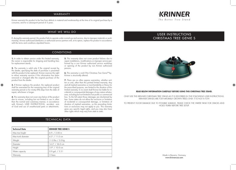 KRINNER CHRISTMAS TREE GENIE S User instructions