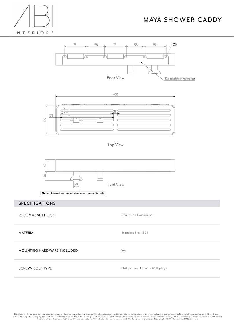 ABI INTERIORS MAYA 15224 quick start guide