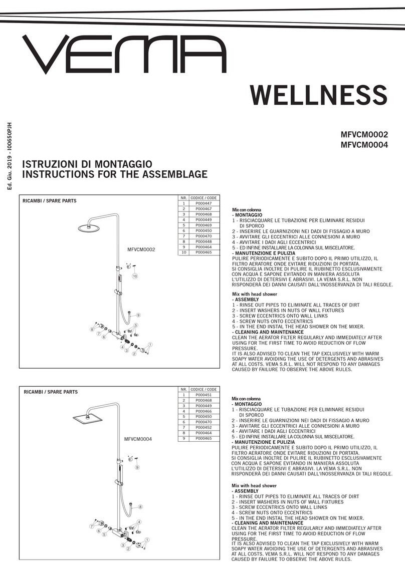 VEMA WELLNESS MFVCM0002 Assembly instructions