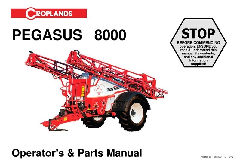 Croplands PEGASUS 8000 Operator's & parts manual