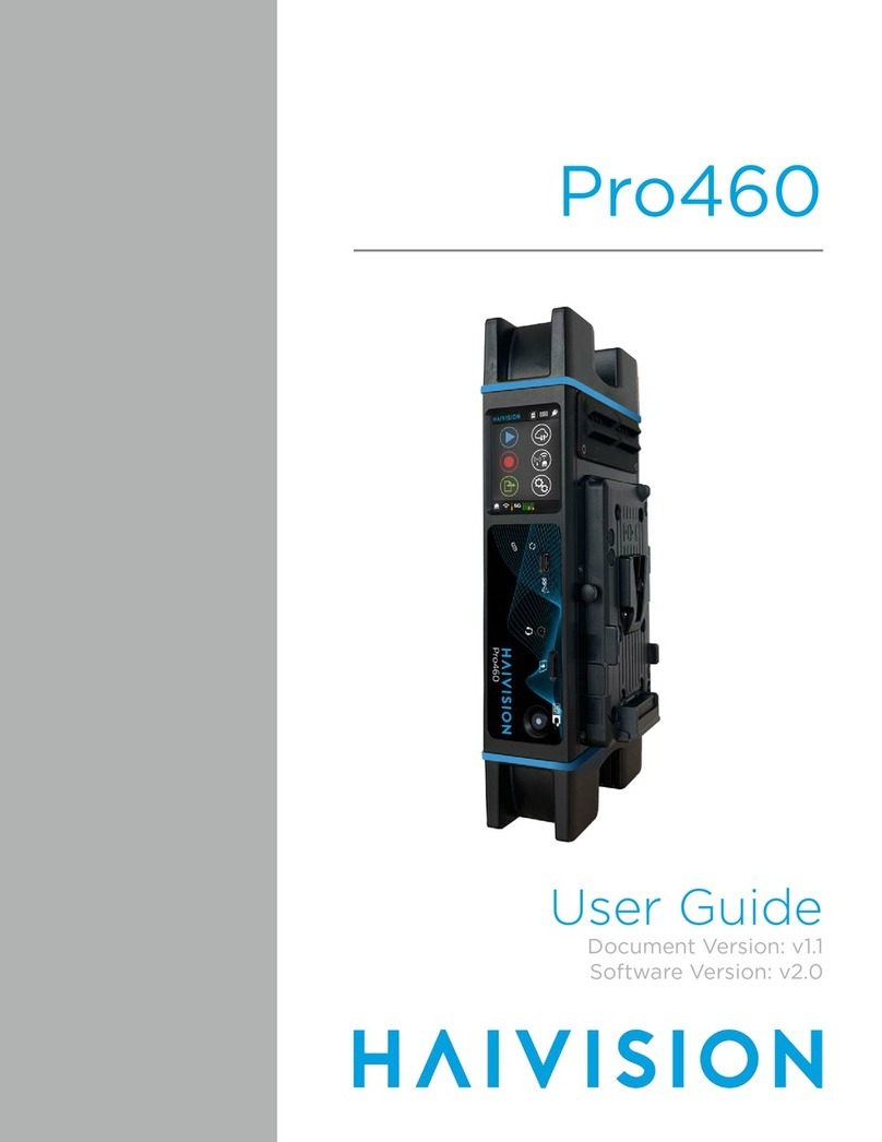 Haivision Pro460 user guide Haivision Pro460 user guide