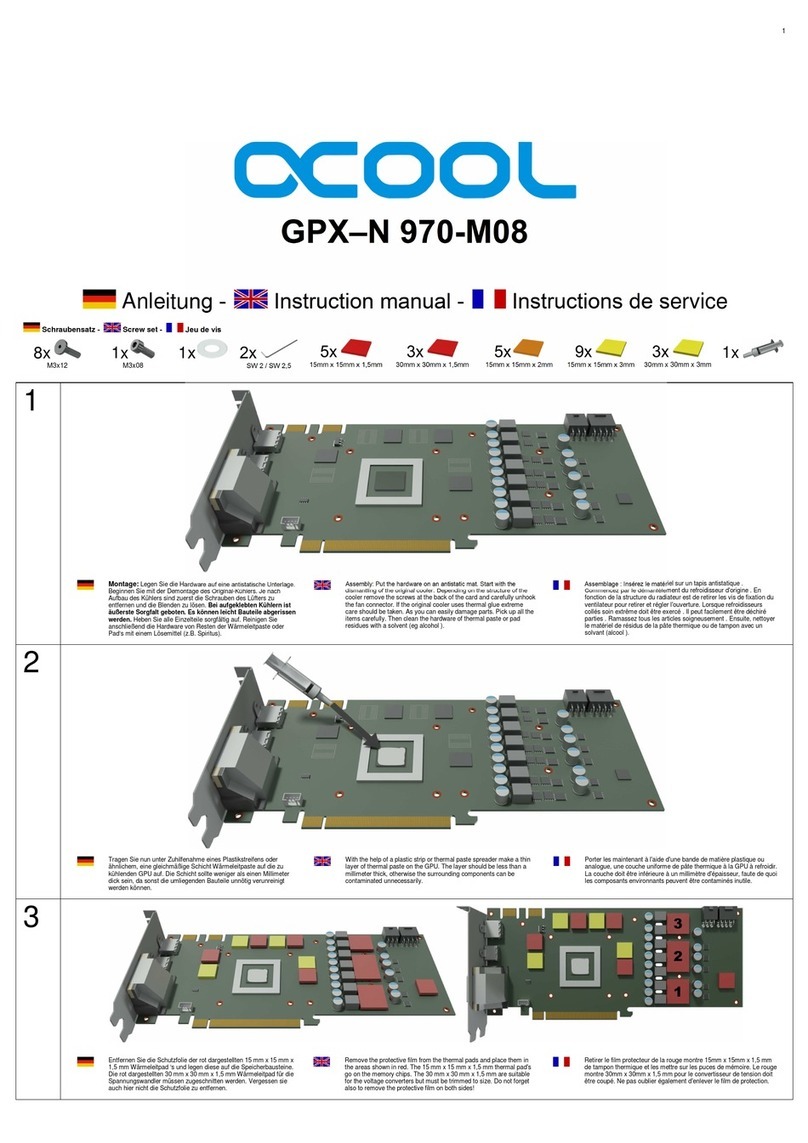 Alphacool NexXxoS GPX-N 970-M08 User manual