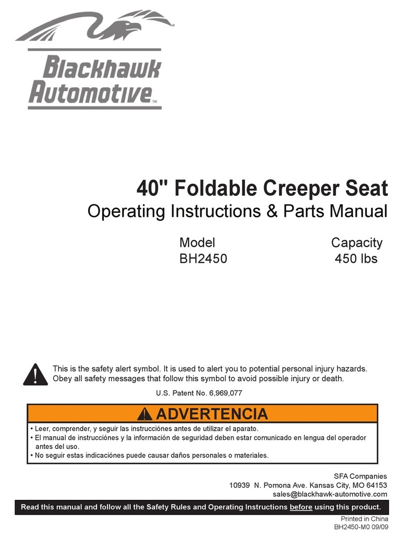 Black Hawk Automotive BH2450 Operating instructions & parts manual