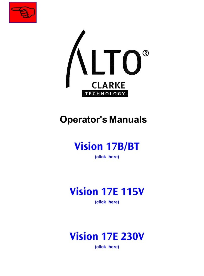 Alto CLARKE Vision 17B Operator's manual
