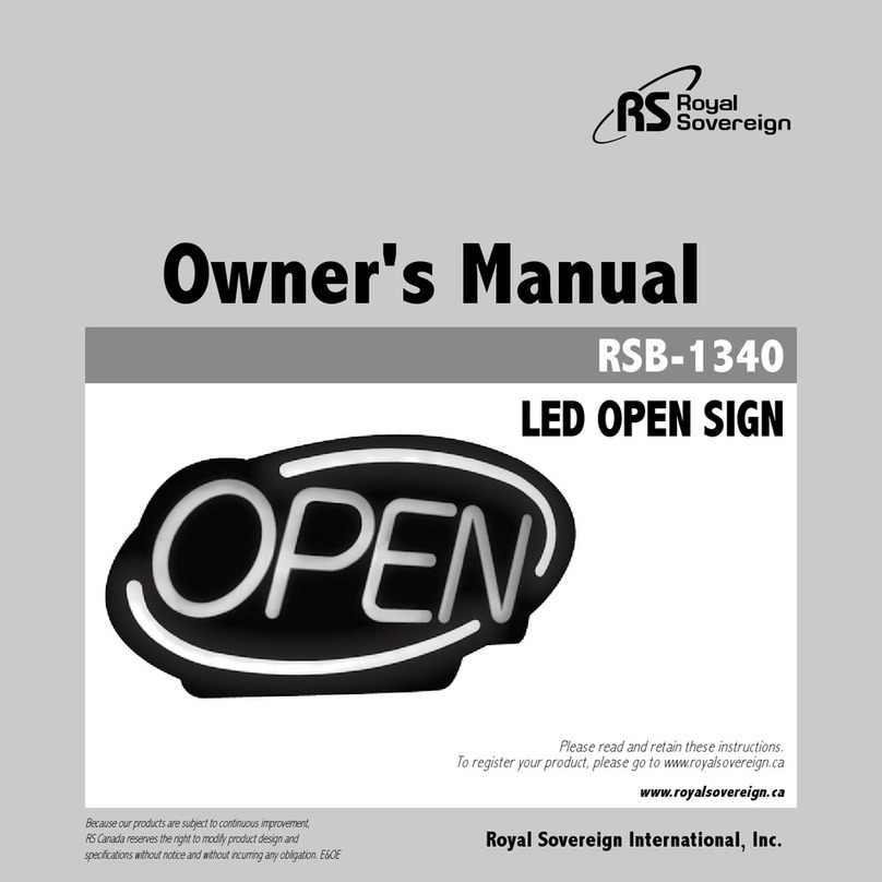 Royal Sovereign RSB-1340 owner's manual