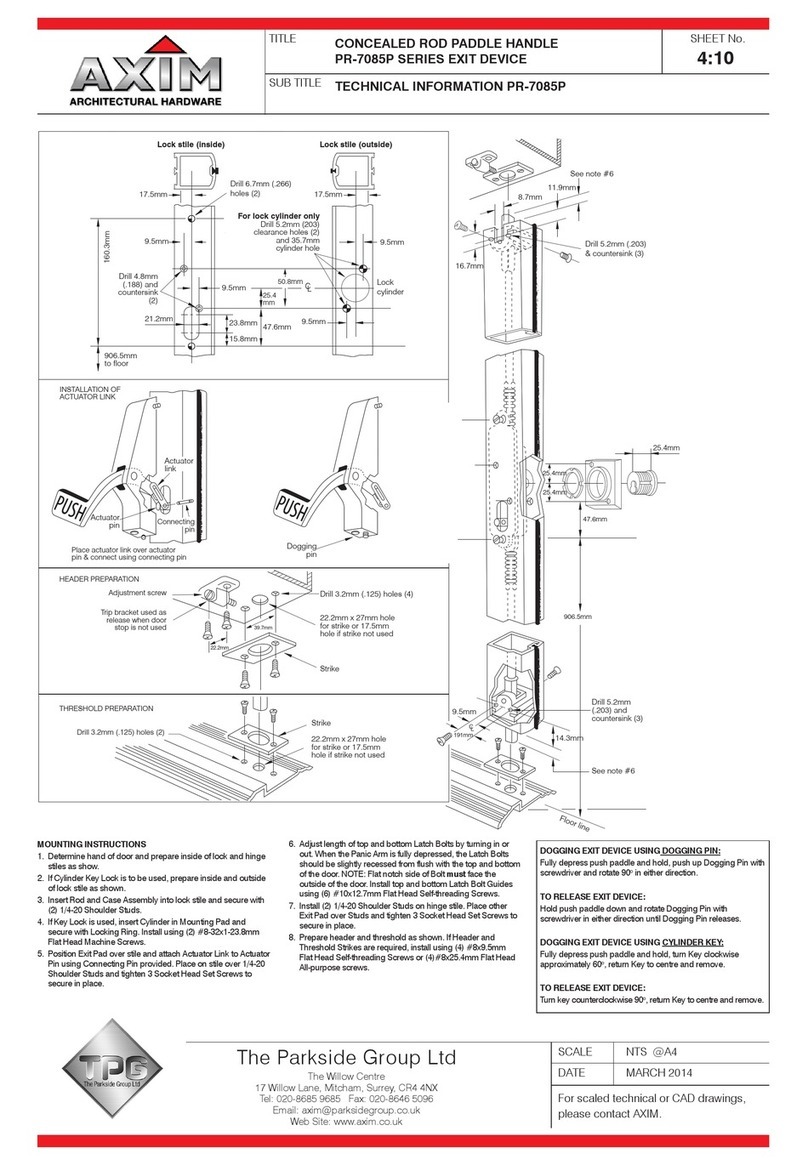 TPG Axim PR-7085P Series manual