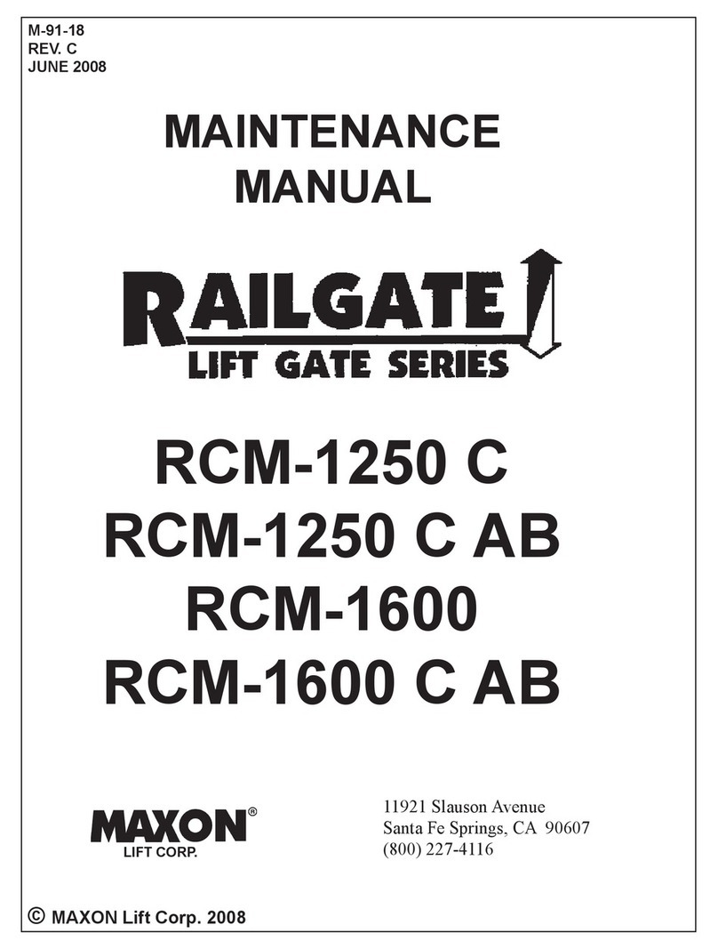 Maxon RAILGATE RCM-1250 C User manual Maxon RAILGATE RCM-1250 C User manual