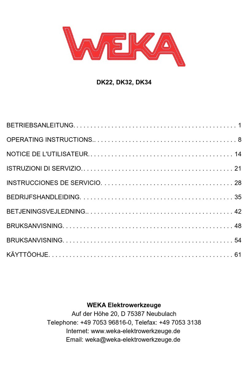 Weka DK 22 operating instructions