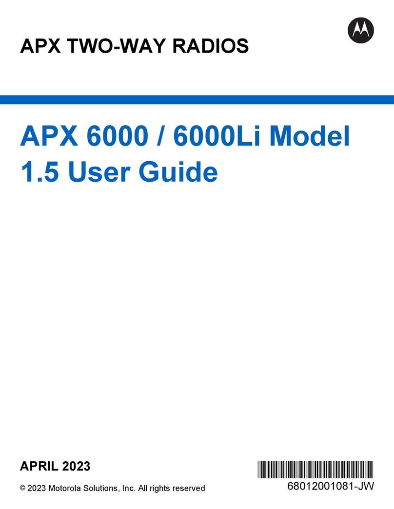Motorola APX 6000 Model 1.5 User manual