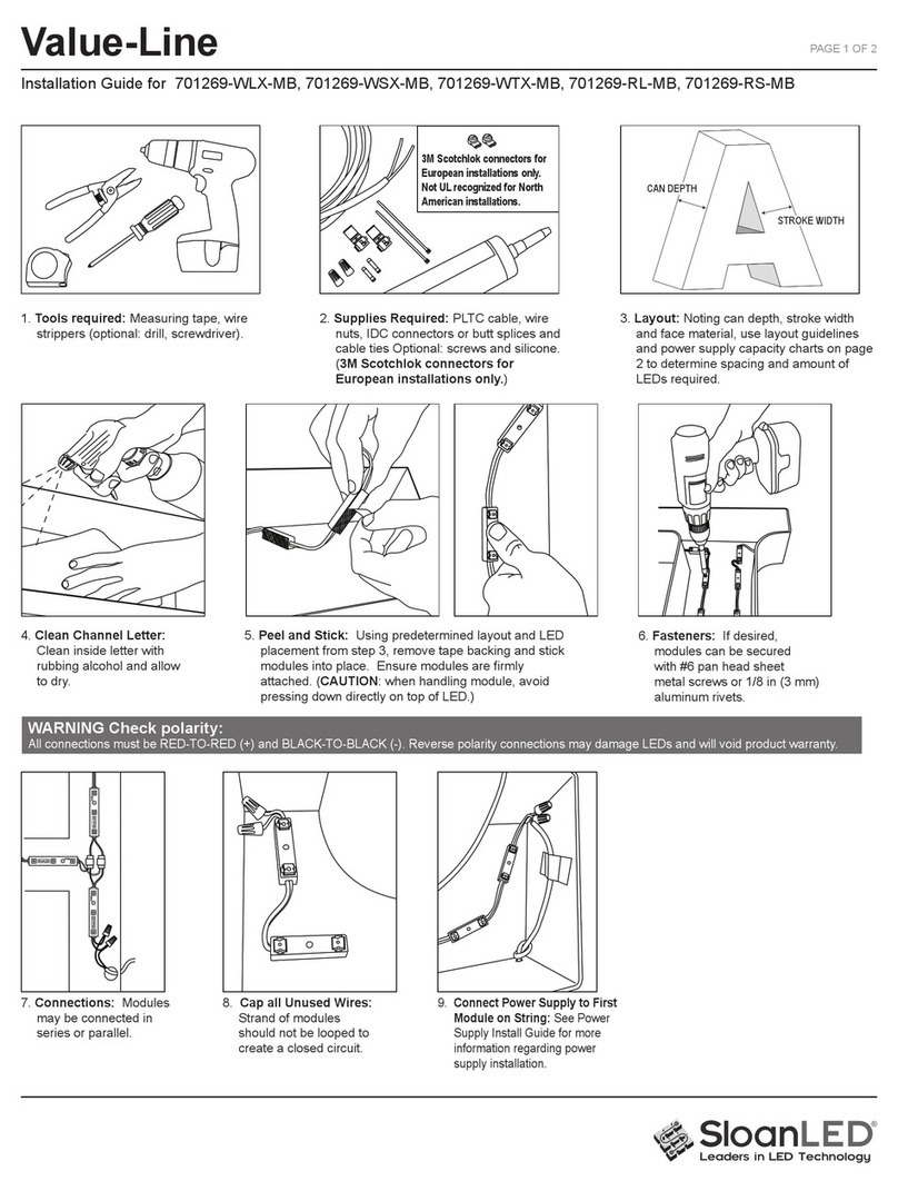 SloanLED Value-Line 701269-WLX-MB User manual