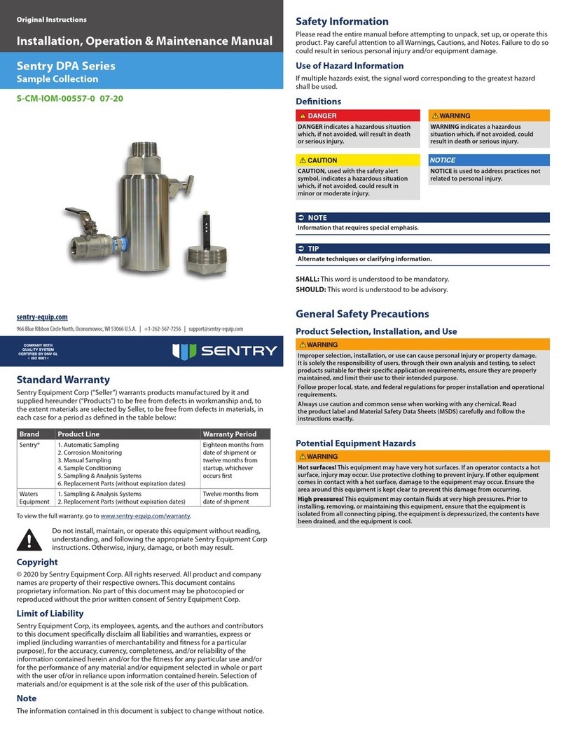 Sentry DPA S-CM-IOM-00557-0 07-20 Instruction manual