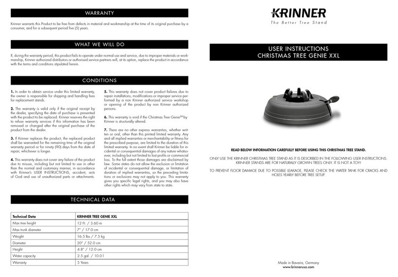 KRINNER CHRISTMAS TREE GENIE XXL User instructions