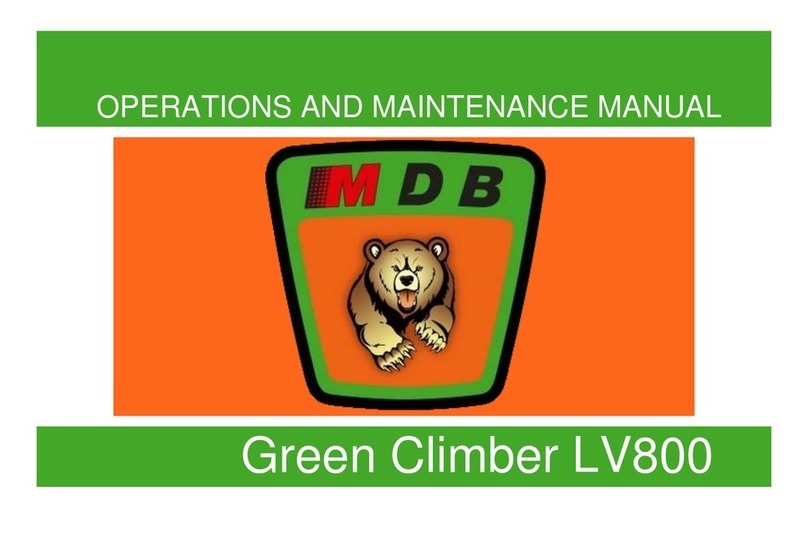 MDB Green Climber LV800 Operation and maintenance manual