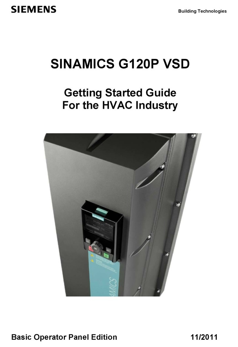Siemens SINAMICS G120P VSD User manual