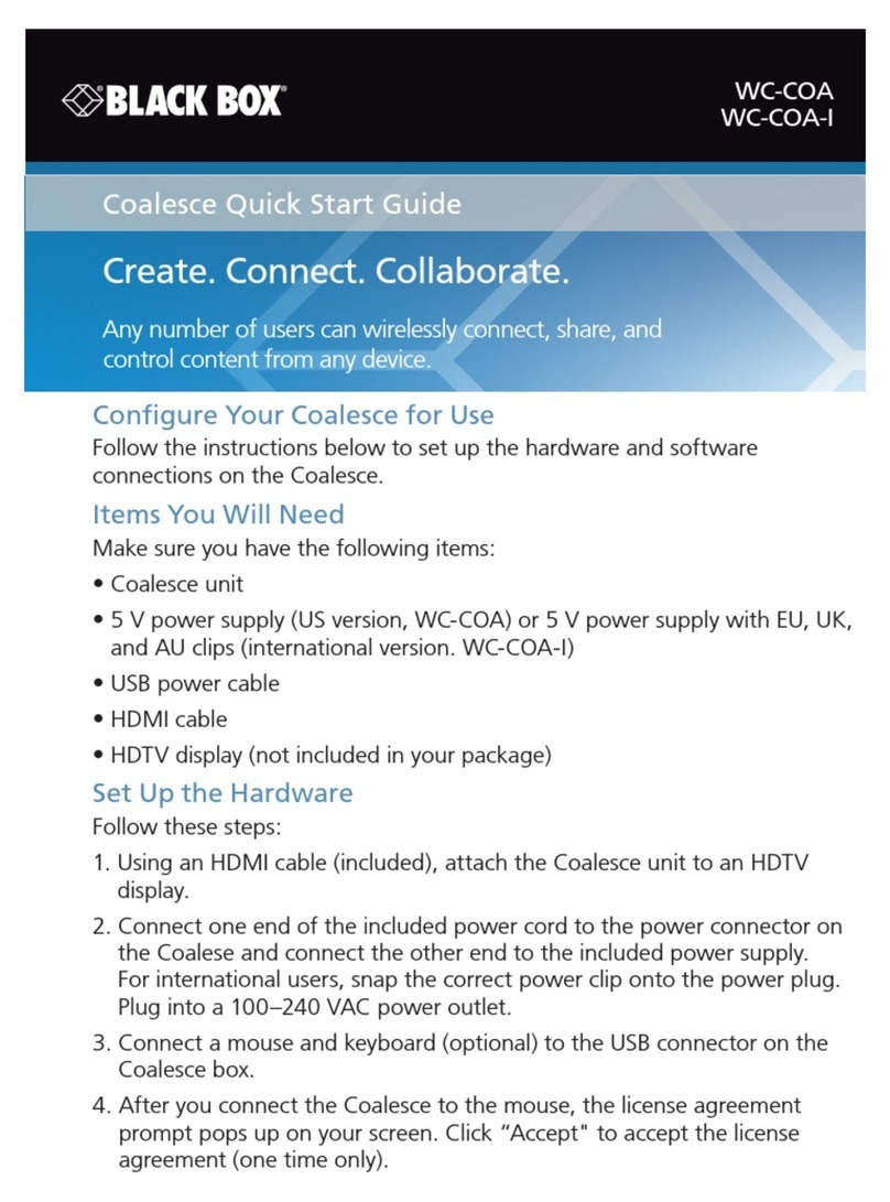 Black Box Coalesce WC-COA quick start guide Black Box Coalesce WC-COA quick start guide