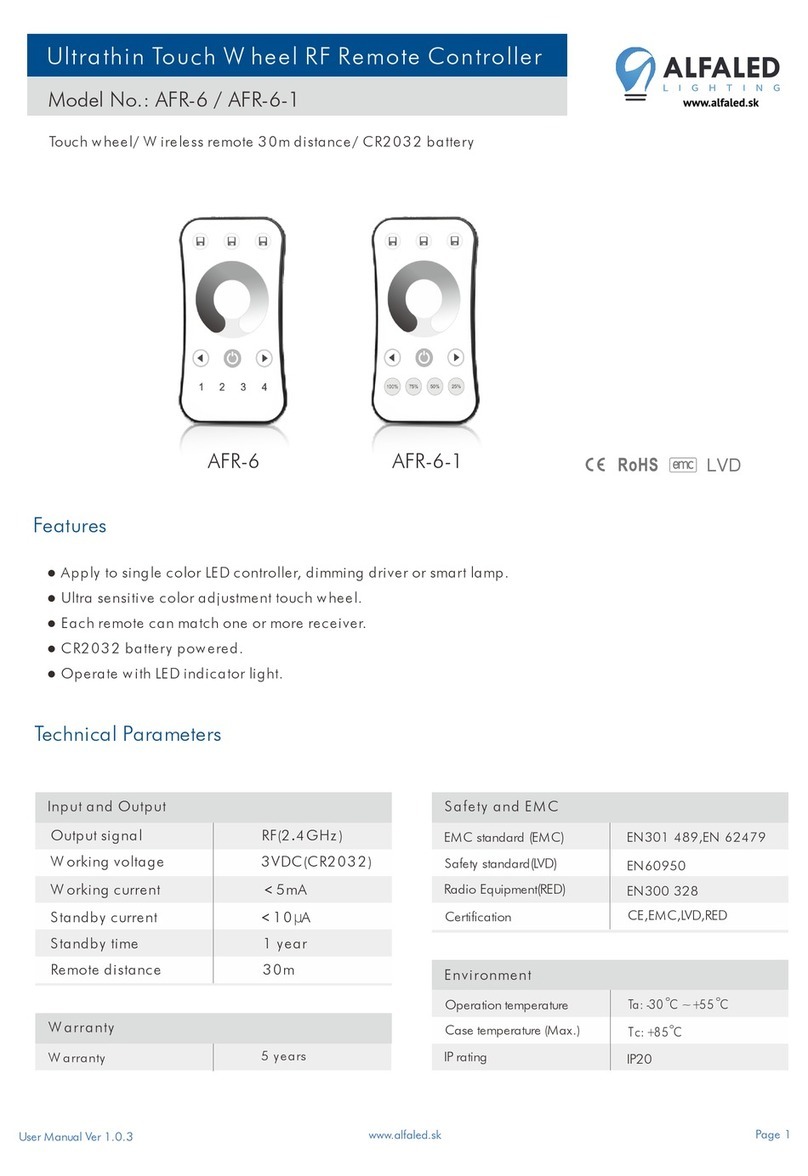 Alfaled AFR-6 instruction manual