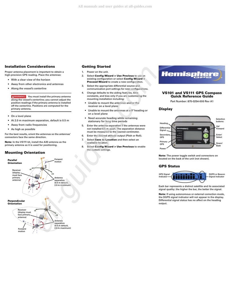 Hemisphere GPS VS101 User manual