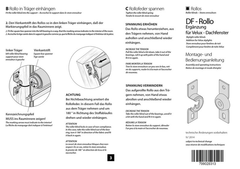Rollos DF-Rollo Assembly and operating instructions
