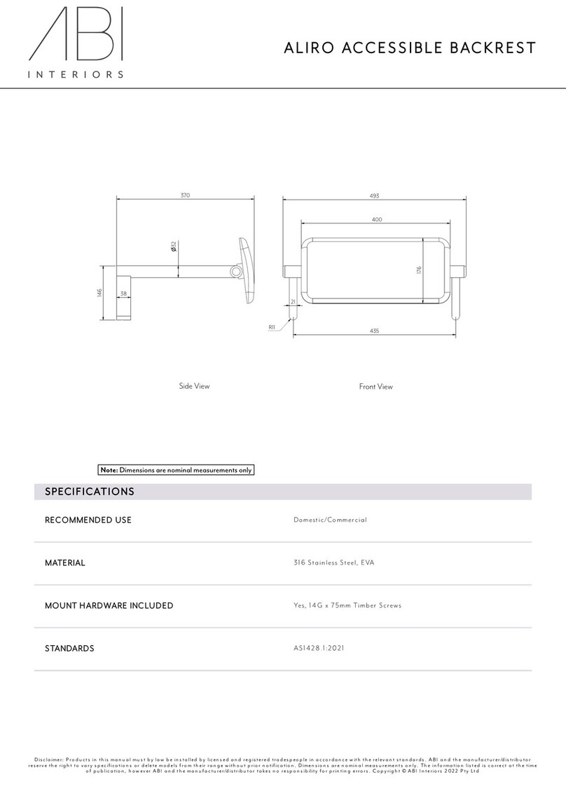 ABI INTERIORS Aliro 15311 quick start guide