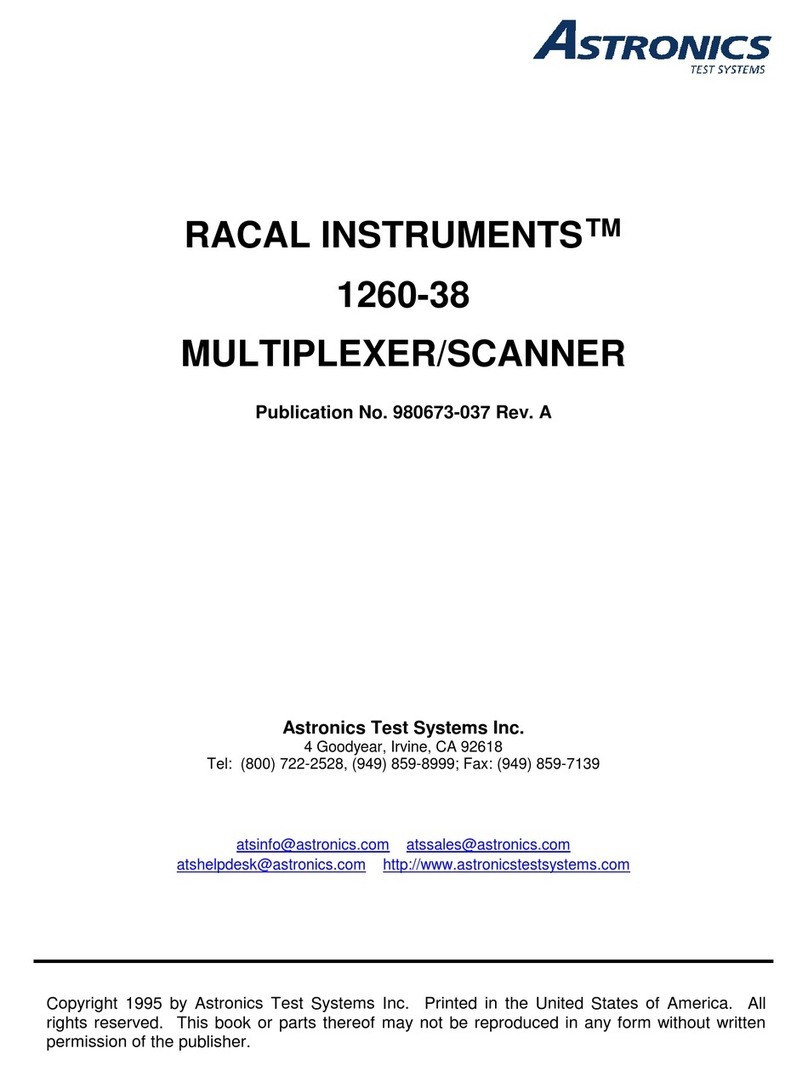 Astronics RACAL INSTRUMENTS 1260-38 manual