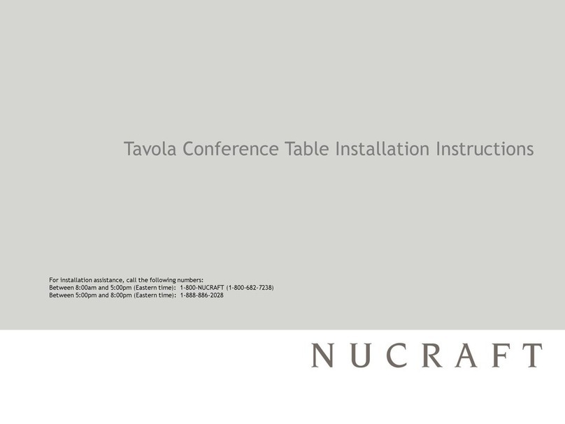 Nucraft Tavola Conference Table installation instructions Nucraft Tavola Conference Table installation instructions