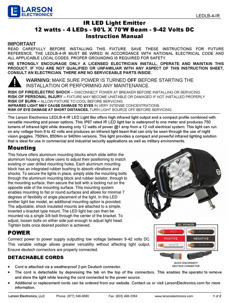 Larson Electronics LEDLB-4-IR User manual