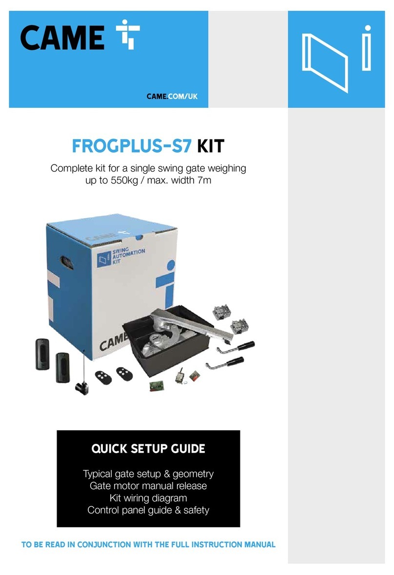 CAME FROGPLUS-S7 User manual