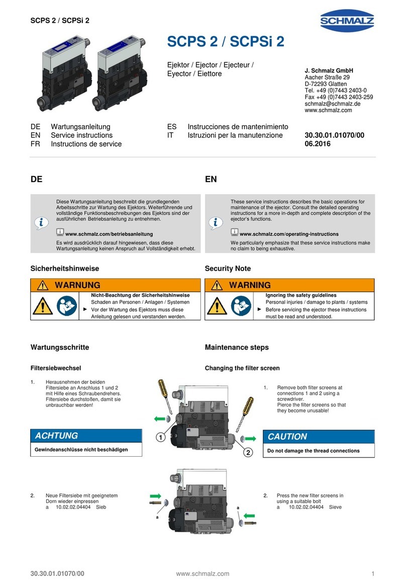 Schmalz SCPS 2 Operating instructions
