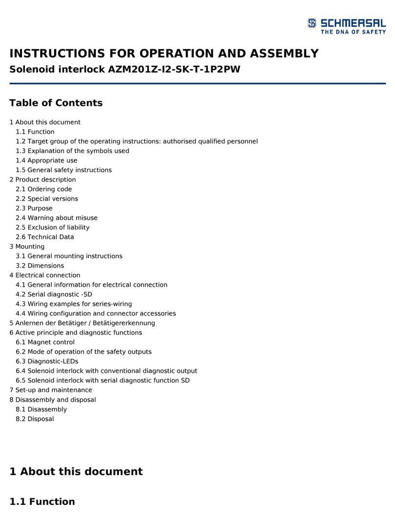schmersal AZM201Z-I2-SK-T-1P2PW Operation and maintenance manual