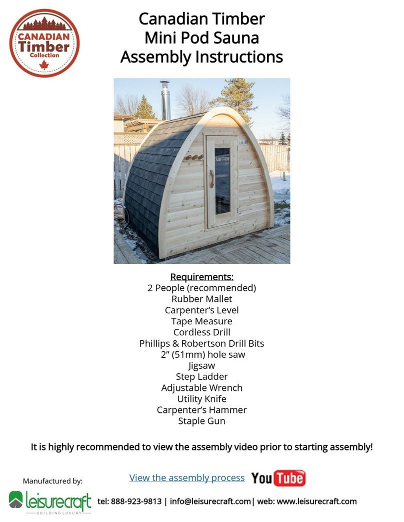 leisurecraft Canadian Timber Mini Pod Assembly instructions leisurecraft Canadian Timber Mini Pod Assembly instructions