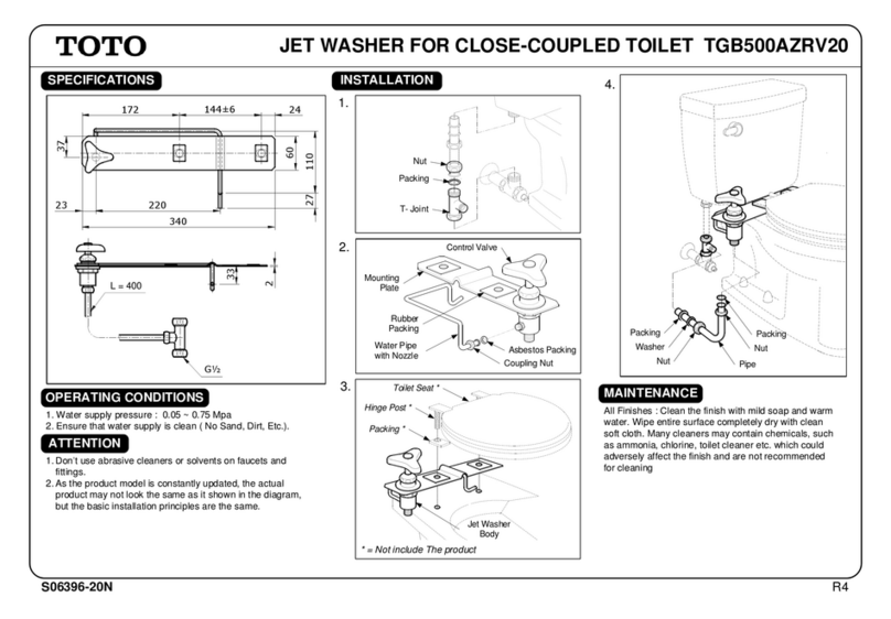 Toto TGB500AZRV20 User manual