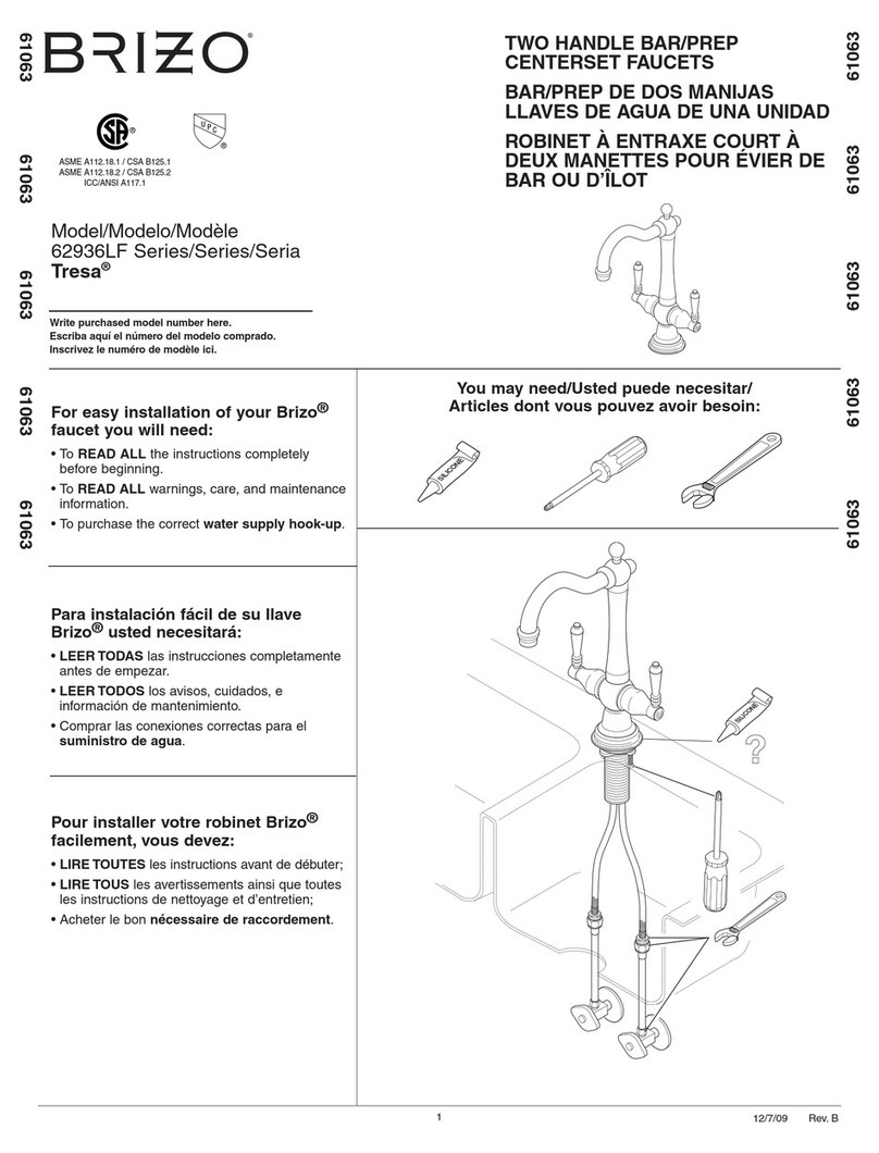 Brizo Tresa 62936LF Series manual