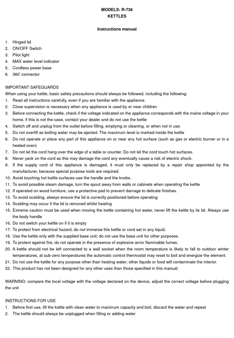 Vassilias R-736 instruction manual