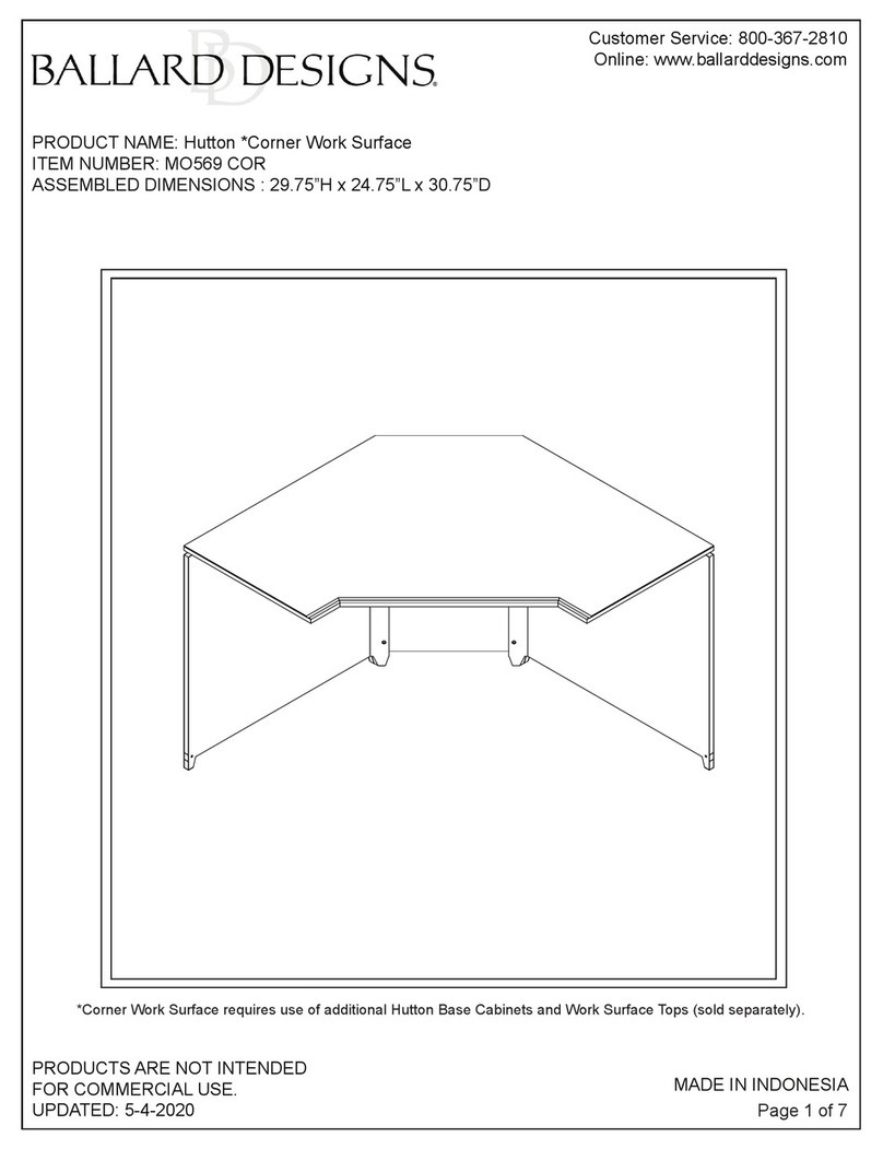 Ballard Designs Hutton MO569 COR quick start guide