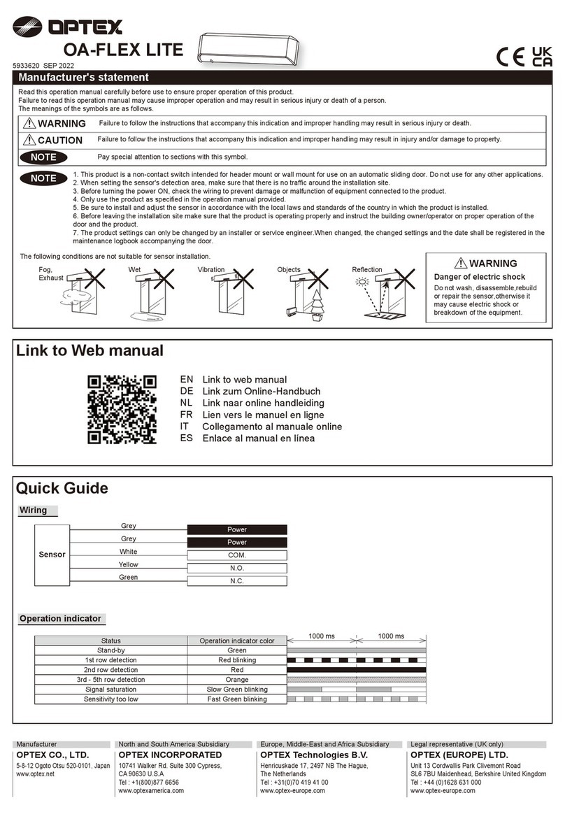 Optex OA-FLEX LITE User manual
