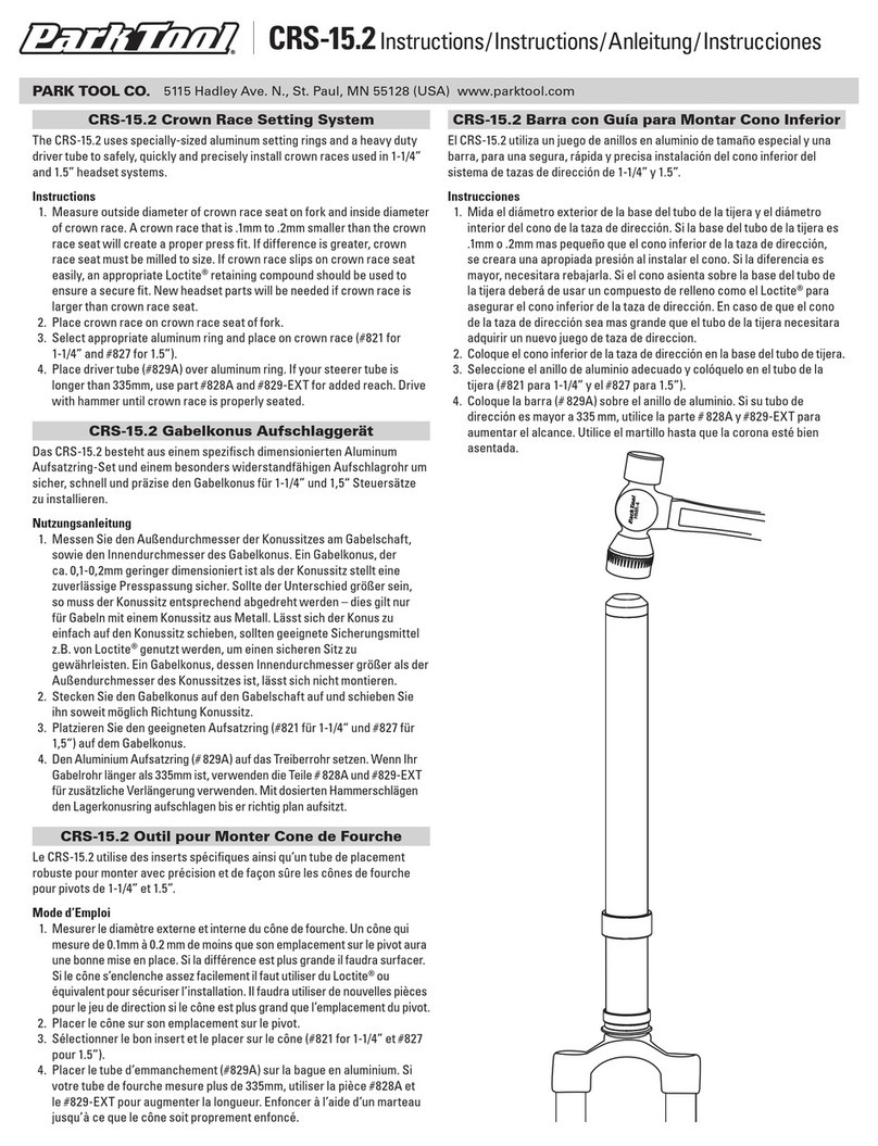 parktool CRS-15.2 User manual