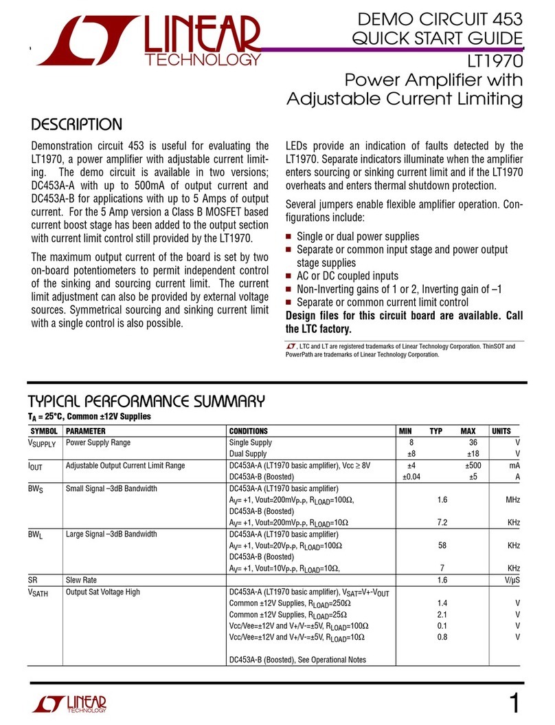 Linear Technology 453' LT1970 User manual