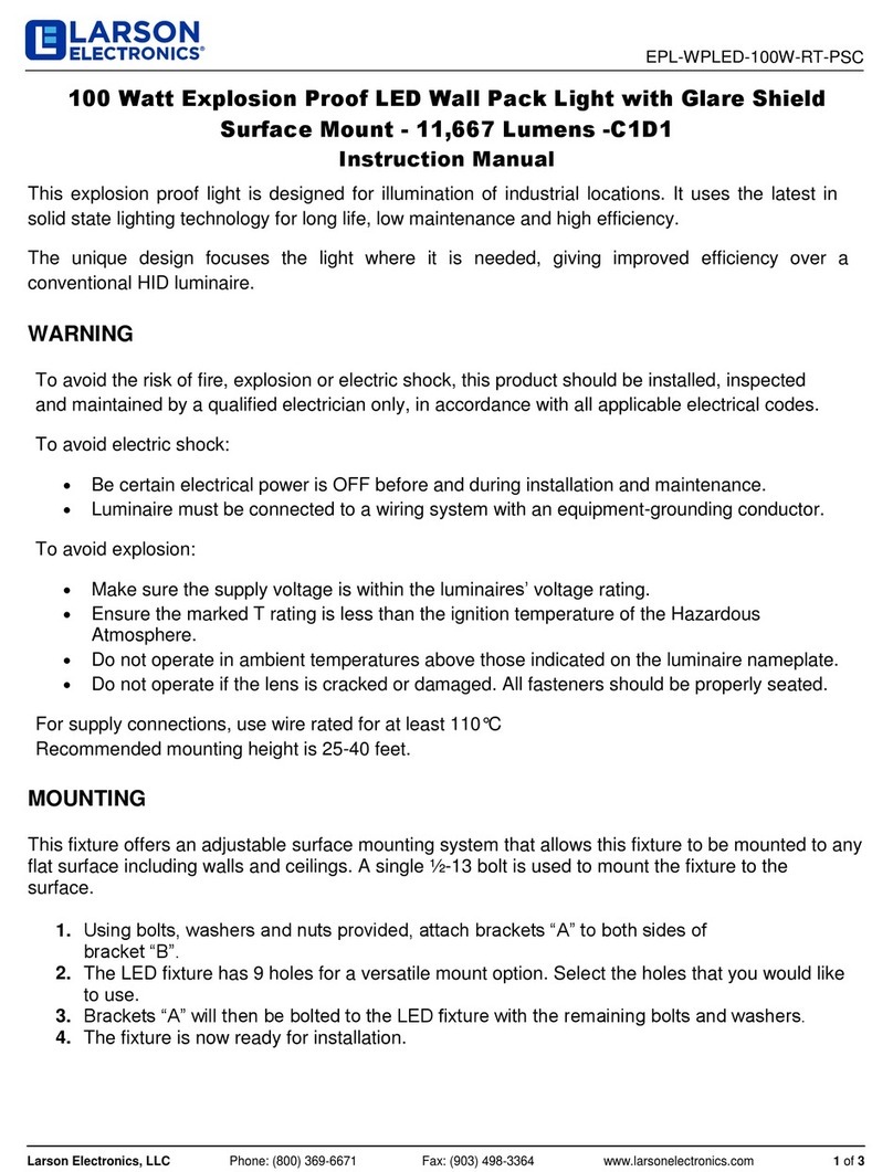Larson Electronics EPL-WPLED-100W-RT-PSC instruction manual
