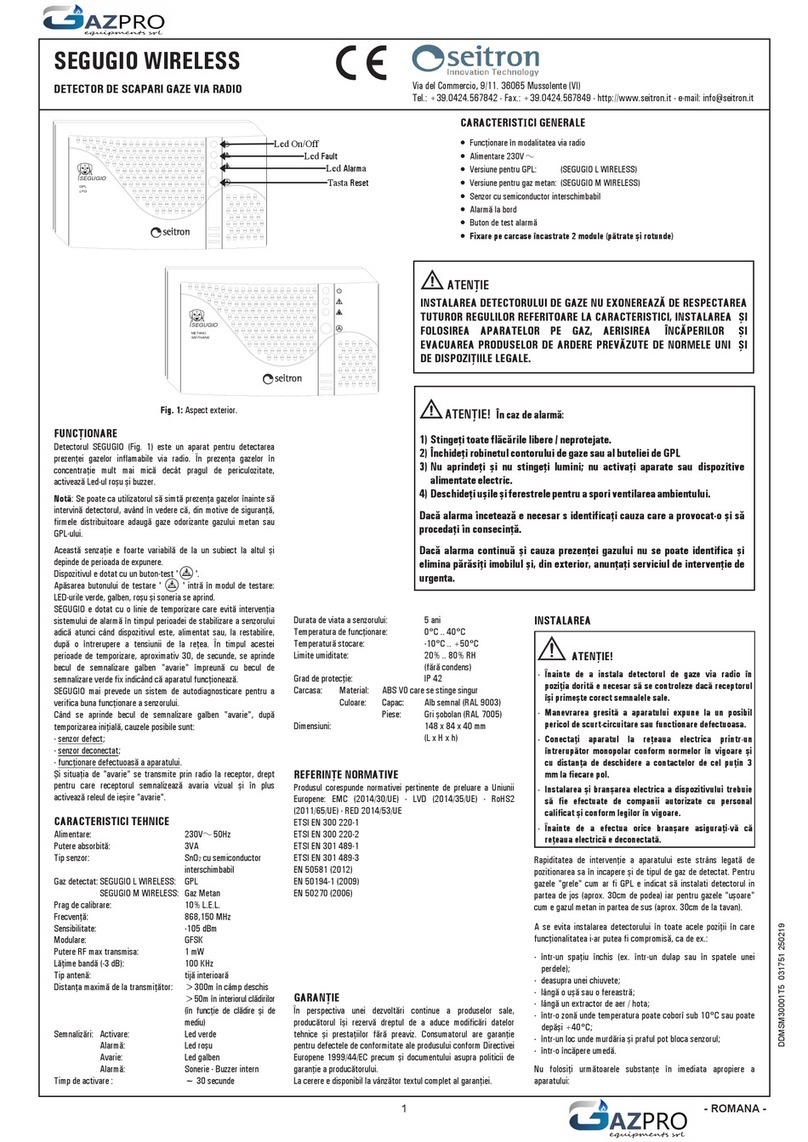 Seitron SEGUGIO L WIRELESS manual
