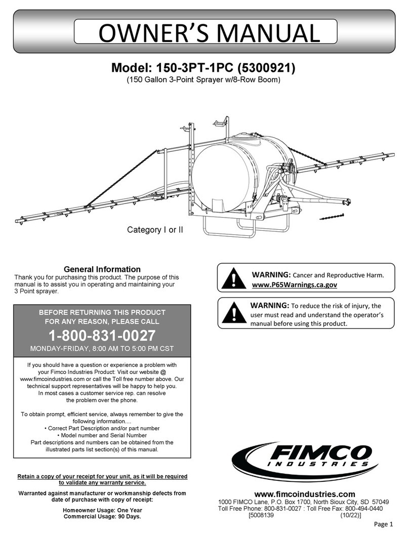 Fimco 150-3PT-1PC User manual