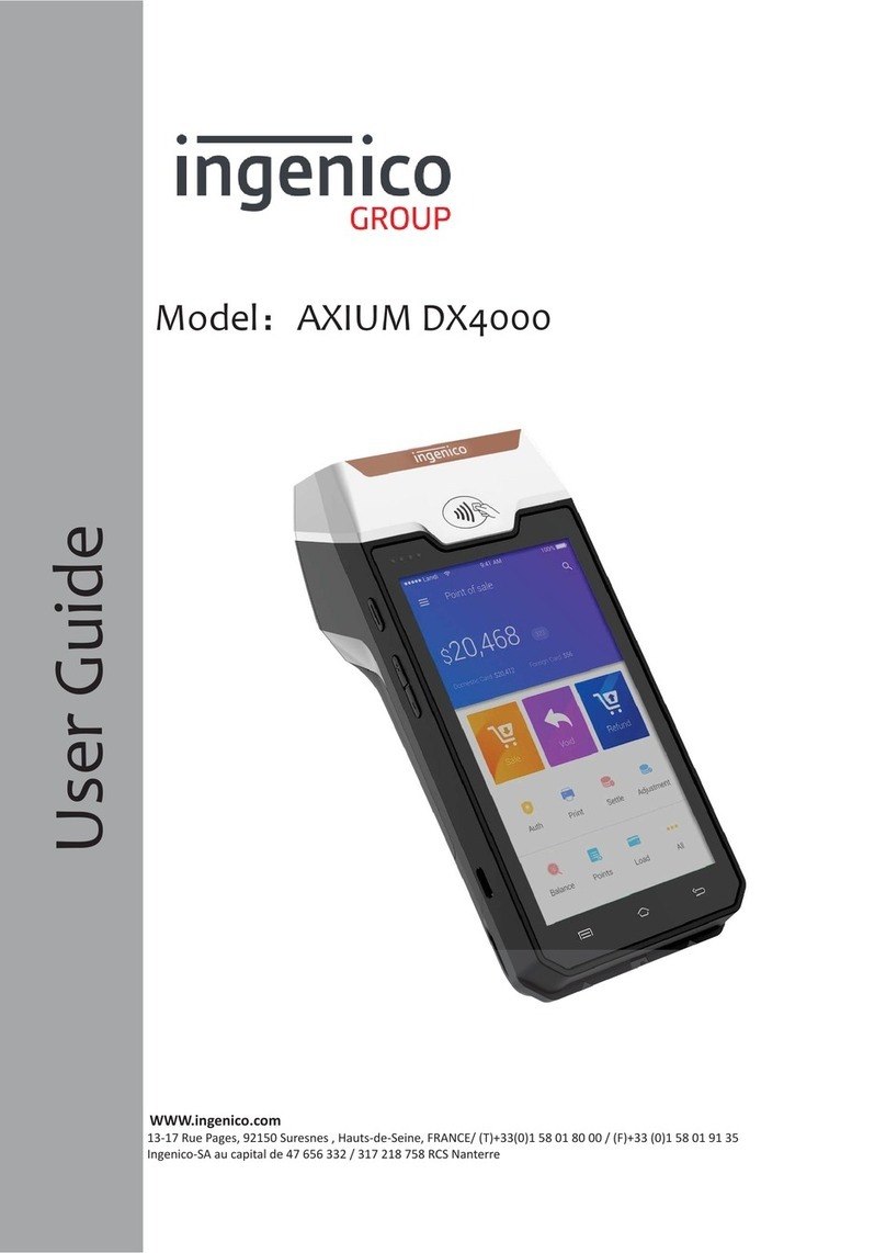 Ingenico group AXIUM DX4000 User manual
