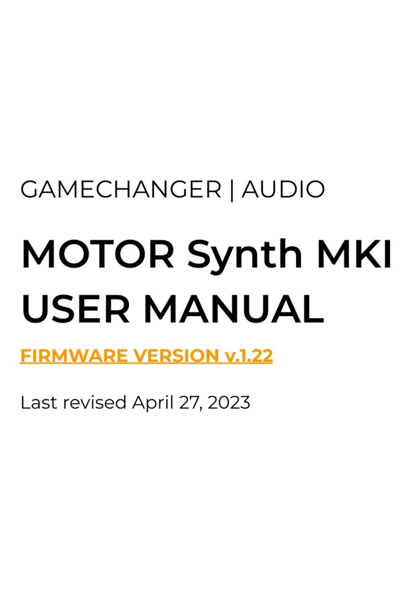 GAME CHANGER AUDIO MOTOR SYNTH MKI user manual GAME CHANGER AUDIO MOTOR SYNTH MKI user manual