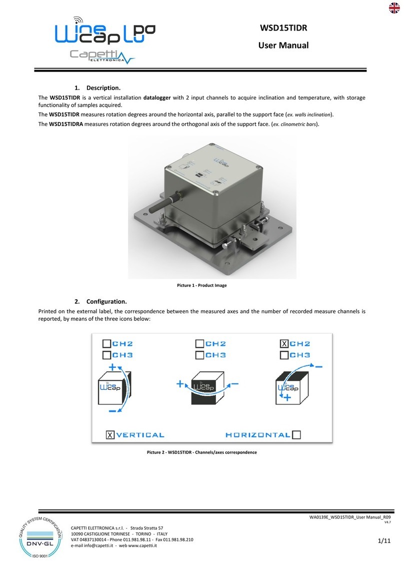 Capetti Elettronica WineCap WSD15TIDR User manual