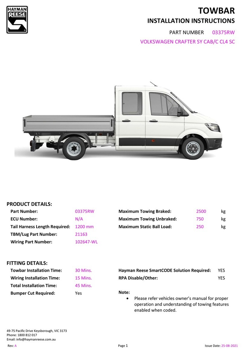 Hayman Reese 03375RW User manual Hayman Reese 03375RW User manual