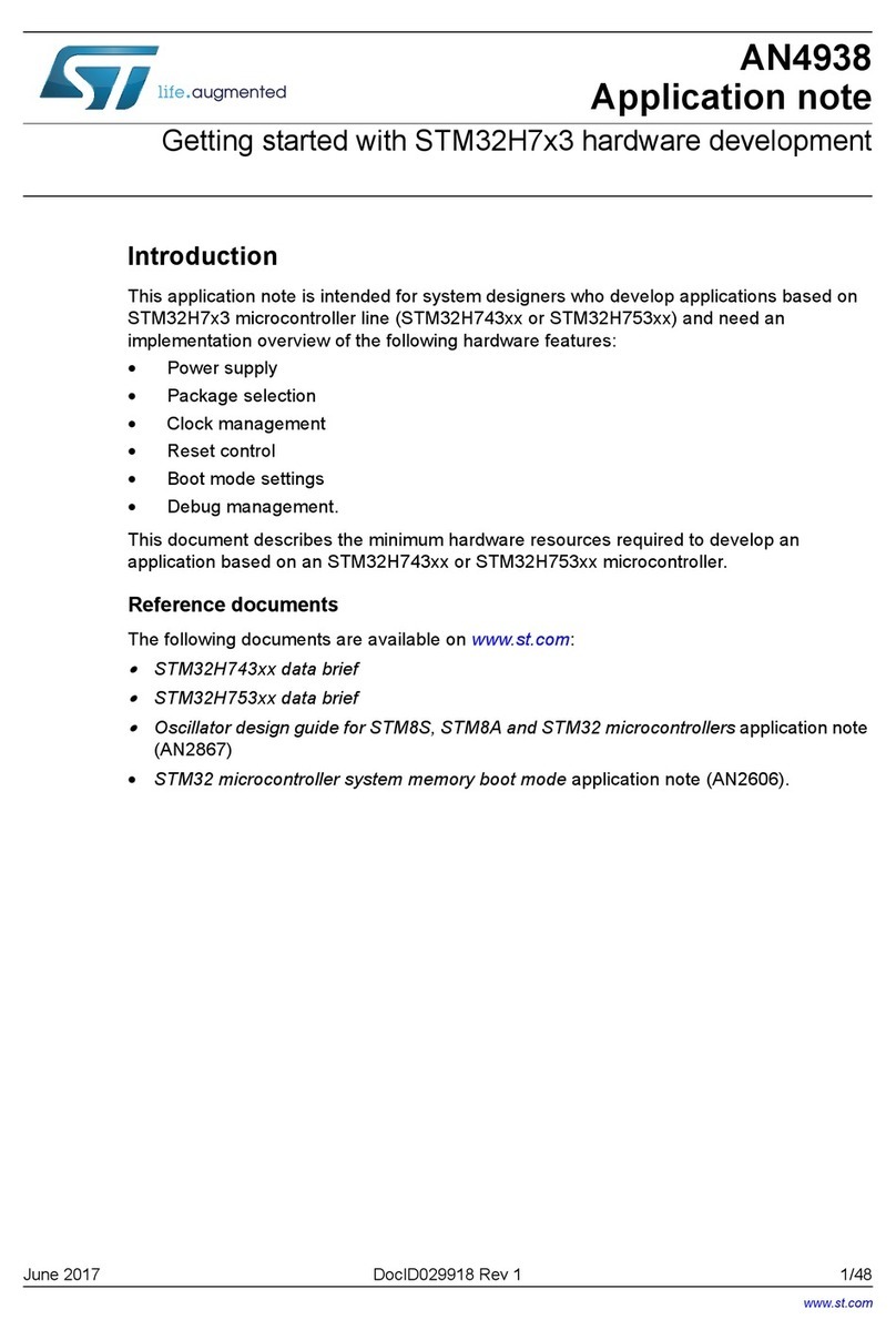 ST STM32H7 3 Series Installation and operating instructions