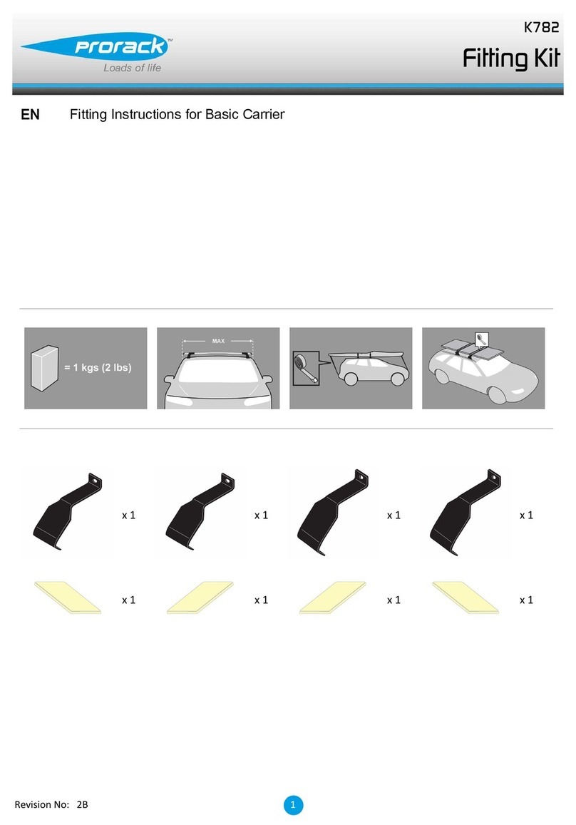 Prorack K782 Operation and installation manual