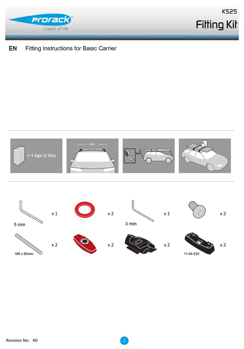 Prorack K525 Operation and installation manual
